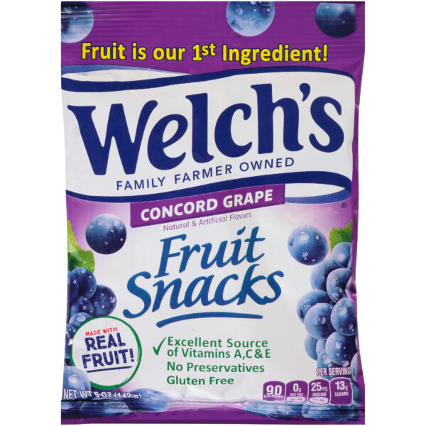 Welchs Fruit Snacks Grape 5oz 12ct